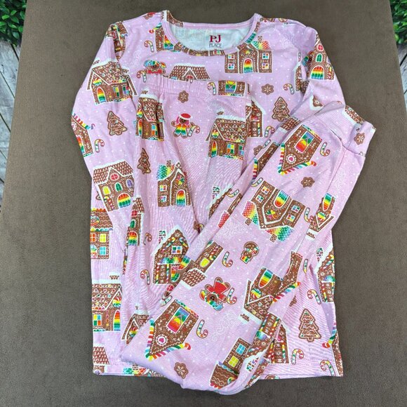 Children's Place Girls Gingerbread House Cotton Pajamas (SKU:131G) - Picture 1 of 6
